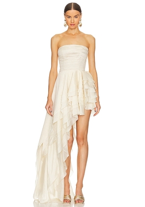 Bronx and Banco Tulum Gown in Cream. Size S.