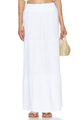 Bobi Maxi Skirt in White. Size XL.