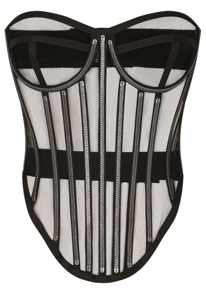 Dolce & Gabbana KIM DOLCE&GABBANA tulle corset top - Black