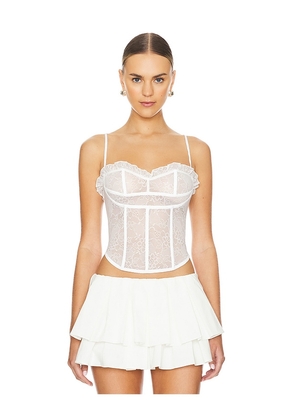 Kim Shui Bustier Top in White. Size M, S, XS.