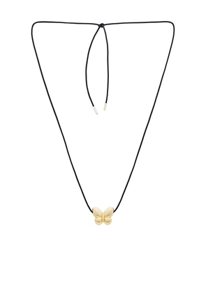 joolz by Martha Calvo Butterfly Necklace in Metallic Gold.