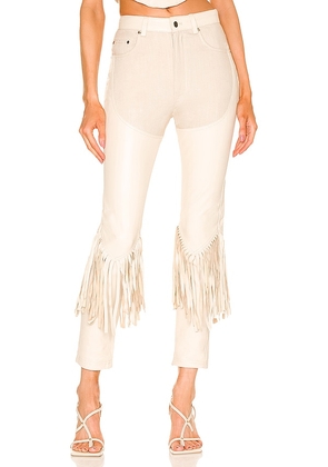 Understated Leather x REVOLVE Cowboy Chaps Pants in Cream. Size XS.