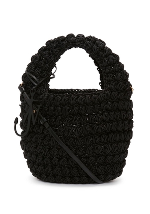 JW Anderson Popcorn knitted crossbody bag - Black
