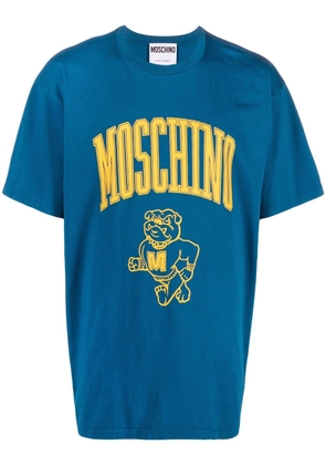 Moschino logo-print cotton T-shirt - Blue