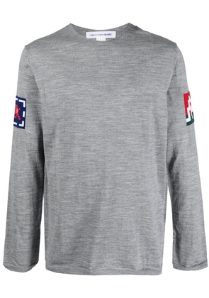 Comme Des Garçons Shirt graphic-print long-sleeved sweatshirt - Grey