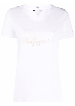 Tommy Hilfiger embroidered-logo crewneck T-shirt - White