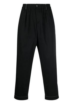 Marni contrast-stitching trousers - Black