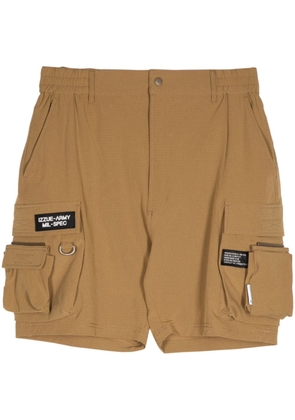 izzue logo-appliqué ripstop cargo shorts - Brown