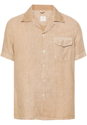Eleventy short-sleeve linen shirt - Neutrals