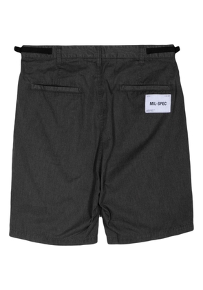 izzue logo-embroidered panelled shorts - Grey