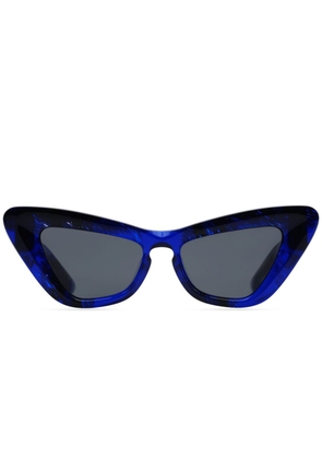 Burberry rose-motif cat-eye sunglasses - Blue