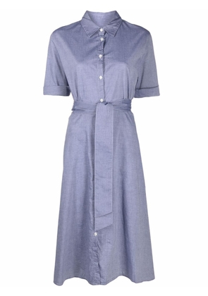 Woolrich tie-waist cotton dress - Blue