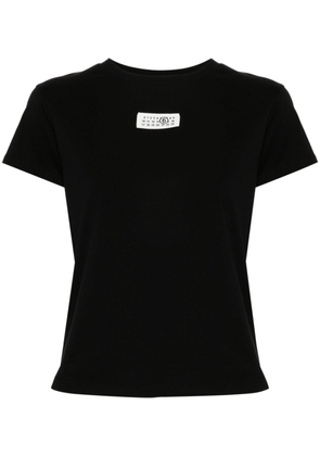 MM6 Maison Margiela numbers-patch cotton T-shirt - Black