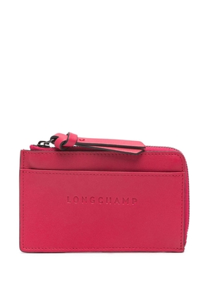Longchamp 3D leather card holder - Pink
