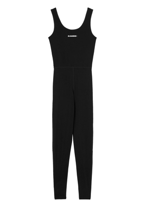 Jil Sander logo-print sleeveless jumpsuit - Black
