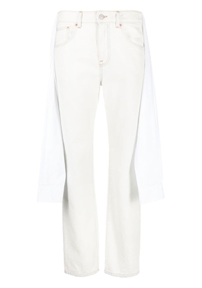 MM6 Maison Margiela strap-detail straight-leg jeans - White