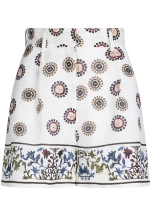 Silvia Tcherassi Arnit floral-print shorts - White