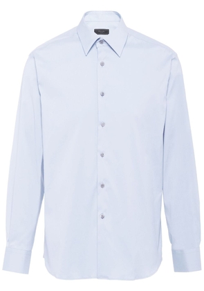 Prada classic-collar poplin shirt - Blue