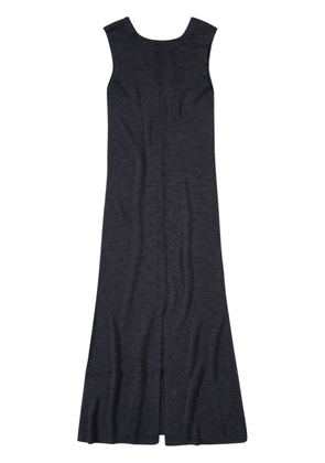 Closed sleeveless knitted maxi dress - Black