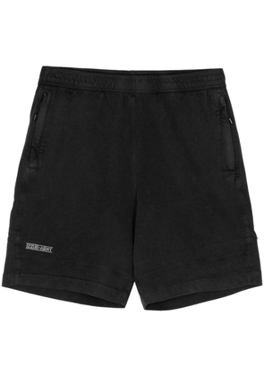 izzue logo-embroidered cotton track shorts - Grey