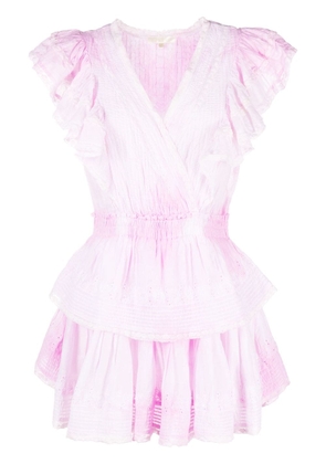 LoveShackFancy Gwen ruffled mini dress - Pink