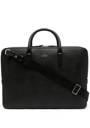 Smythson large Panama lightweight briefcase - Black