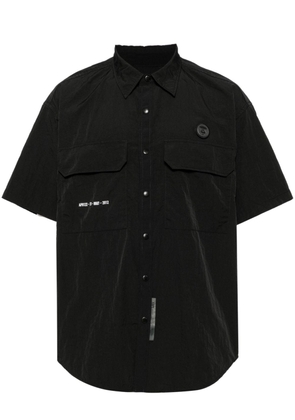AAPE BY *A BATHING APE® logo-plaque short-sleeves shirt - Black