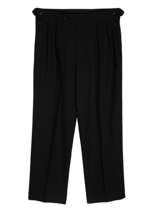 Needles Poly Dobby logo-embroidered straight-leg trousers - Black