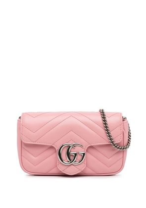 Gucci Pre-Owned 2000-2015 Super Mini GG Marmont crossbody bag - Pink