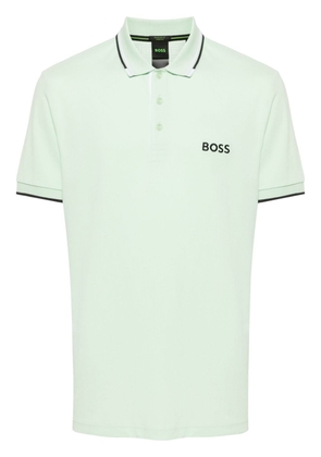 BOSS logo-embroidered polo shirt - Green