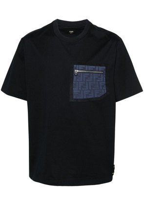 FENDI crew-neck cotton T-shirt - Blue