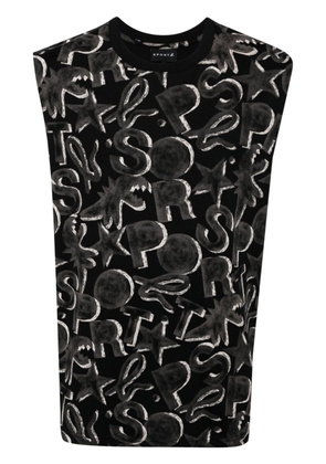 SPORT b. by agnès b. graphic-print cotton vest - Black