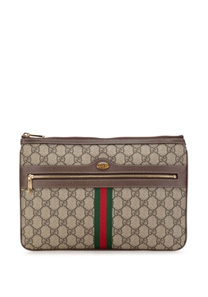 Gucci Pre-Owned 2000-2023 GG Supreme Ophidia clutch bag - Brown