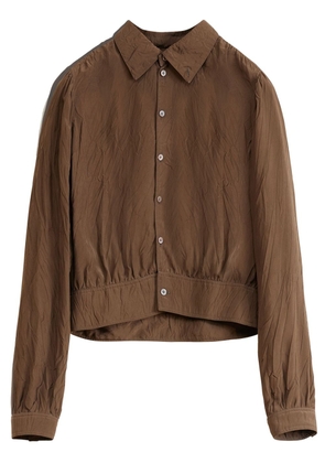 LEMAIRE crease-effect gathered blouse - Brown