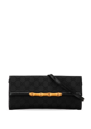 Gucci Pre-Owned 2000-2015 GG Canvas Bamboo Bar crossbody bag - Black