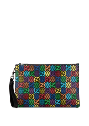 Gucci Pre-Owned 2016-2023 GG Supreme Psychedelic Zip clutch bag - Black