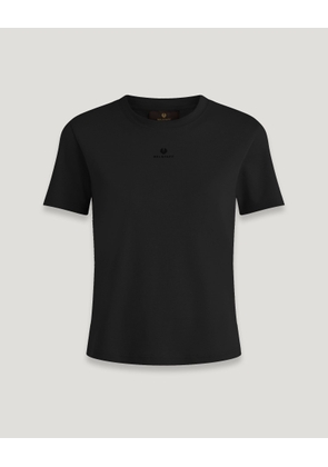 Belstaff Anther Crewneck T-shirt Women's Cotton Jersey Black Size M