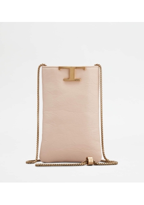 Tod's - T Timeless Phone Holder, PINK,  - Wallets