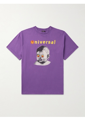 SAINT Mxxxxxx - Universal Earth Angel Baby Printed Cotton-Jersey T-Shirt - Men - Purple - S