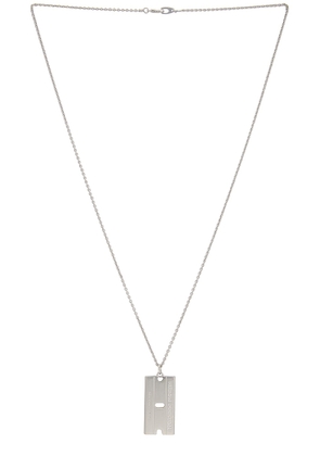 Heron Preston Razor Blade Necklace in Silver - Metallic Silver. Size all.