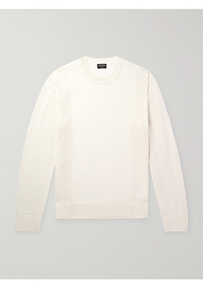 Zegna - Linen and Silk-Blend Sweater - Men - White - IT 46