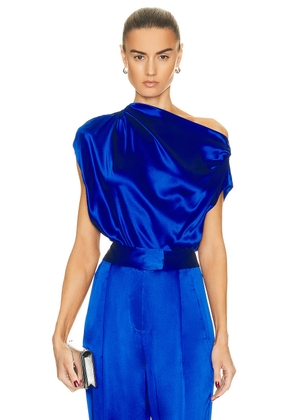 The Sei Draped Top in Sapphire - Royal. Size 0 (also in ).