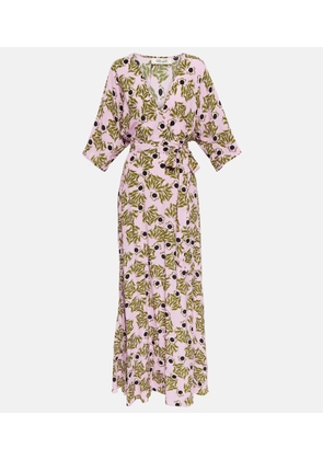 Diane von Furstenberg Printed wrap maxi dress
