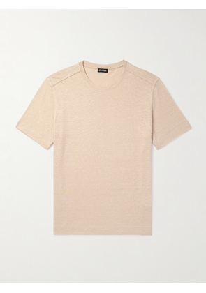 Zegna - Linen-Jersey T-Shirt - Men - Neutrals - IT 48