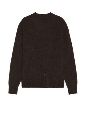 JACQUEMUS Le Cardigan Pau in Dark Brown - Brown. Size XL/1X (also in L).
