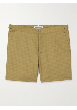 Frescobol Carioca - Rio Straight-Leg Mid-Length Striped Recycled Swim Shorts - Men - Green - UK/US 30