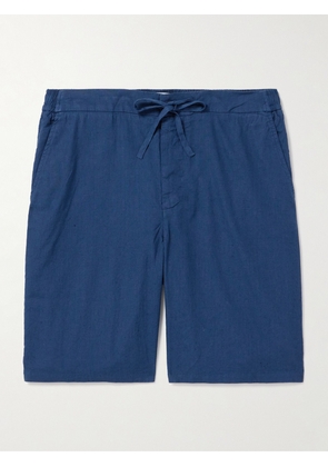Frescobol Carioca - Sergio Straight-Leg Linen-Blend Drawstring Shorts - Men - Blue - UK/US 30