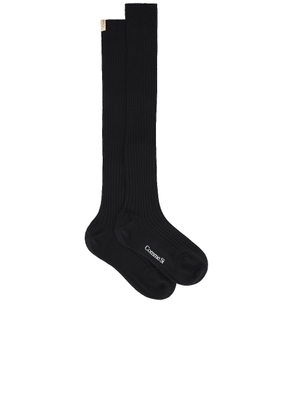 Comme Si The Knee High Sock in Black - Black. Size 36/37 (also in 38/39, 40/41).