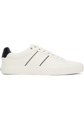 BOSS Off-White Faux-Leather Sneakers