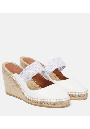 Malone Souliers Siena 70 leather espadrille wedges